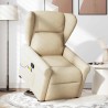 Fauteuil inclinable de massage Crème Tissu 