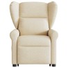 Fauteuil inclinable de massage Crème Tissu 