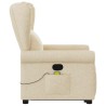 Fauteuil inclinable de massage Crème Tissu 
