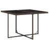 Ensemble à manger de jardin et coussins 9 pcs marron poly rotin 