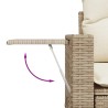 Salon de jardin avec coussins 6 pcs beige résine tressée 