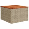 Salon de jardin avec coussins 6 pcs beige résine tressée 