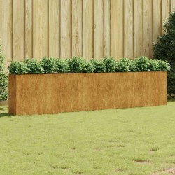 Lit surélevé de jardin 360x40x80 cm acier corten 