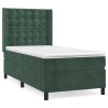 Sommier à lattes de lit avec matelas Vert foncé 90x190 cm 