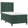 Sommier à lattes de lit avec matelas Vert foncé 90x190 cm 