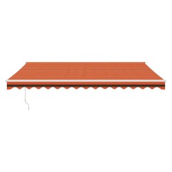 Auvent rétractable automatique orange et marron 4,5x3 m 