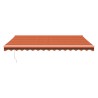 Auvent rétractable automatique orange et marron 4,5x3 m 