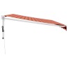 Auvent rétractable automatique orange et marron 4,5x3 m 