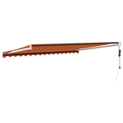 Auvent rétractable automatique orange et marron 4,5x3 m 