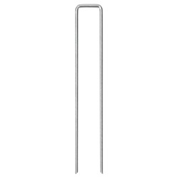 Piquets de sol en forme de U 50 pcs 20x3,5 cm acier galvanisé 
