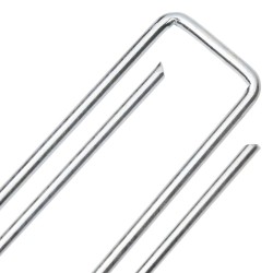 Piquets de sol en forme de U 50 pcs 20x3,5 cm acier galvanisé 