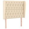 Sommier à lattes de lit avec matelas Crème 90x200 cm Tissu 