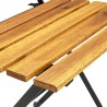 Ensemble à manger d'extérieur pliable 9pcs Bois d'acacia solide 