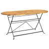 Ensemble à manger d'extérieur pliable 9pcs Bois d'acacia solide 