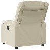 Fauteuil inclinable électrique Crème Similicuir 