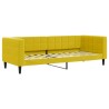 Lit de jour avec matelas jaune 80x200 cm velours 