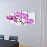 Set de toiles murales imprimées Orchidée 100 x 50 cm 