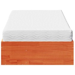 Lit de jour avec matelas cire marron 90x190 cm bois pin massif 