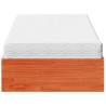 Lit de jour avec matelas cire marron 90x190 cm bois pin massif 
