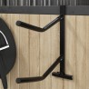 Porte-selle avec crochet de bride à deux bras portable noir fer 