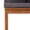 Salon de jardin 3 pcs avec coussin Bois d'acacia solide 
