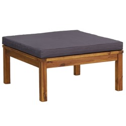 Salon de jardin 3 pcs avec coussin Bois d'acacia solide 