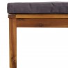 Salon de jardin 3 pcs avec coussin Bois d'acacia solide 