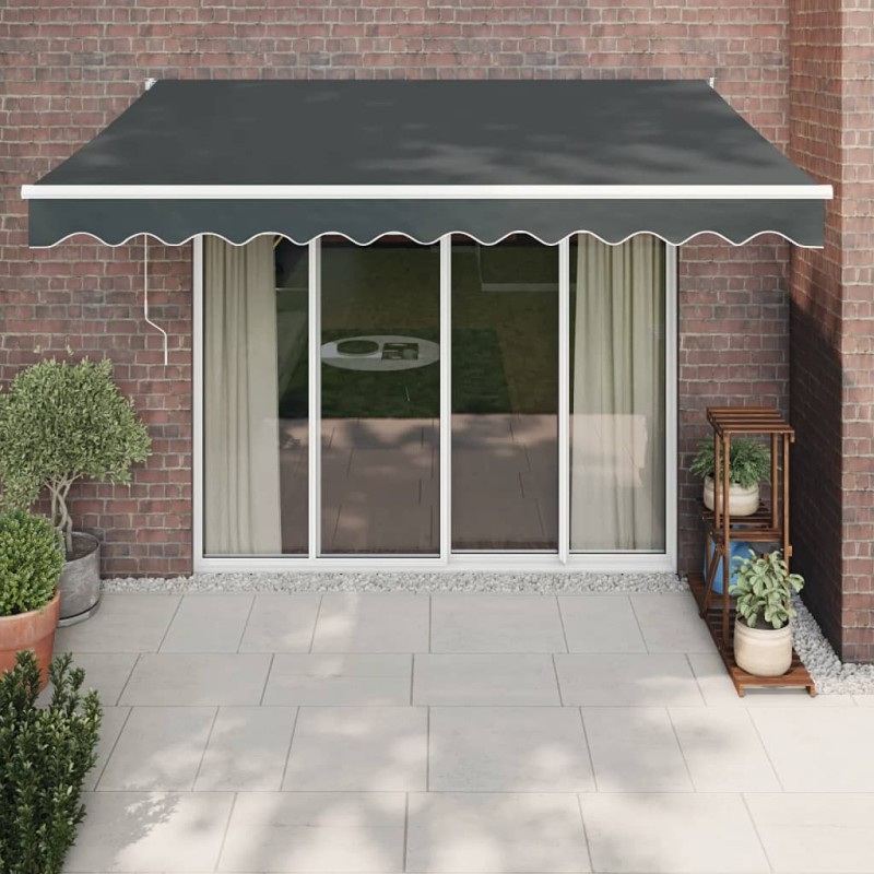 Auvent rétractable automatique anthracite 3x2,5 m 