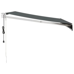 Auvent rétractable automatique anthracite 3x2,5 m 