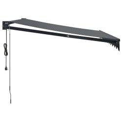 Auvent rétractable automatique anthracite 3x2,5 m 