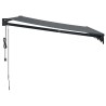 Auvent rétractable automatique anthracite 3x2,5 m 