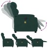 Fauteuil inclinable de massage électrique vert foncé velours 