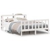 Cadre de lit sans matelas blanc 160x200 cm bois de pin massif 