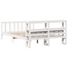 Cadre de lit sans matelas blanc 160x200 cm bois de pin massif 