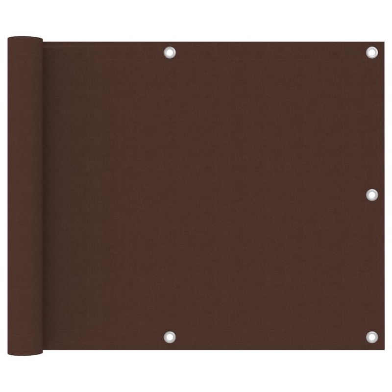 Écran de balcon Marron 75x600 cm Tissu Oxford 