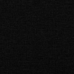 Canapé à 3 places avec repose-pieds Noir 180 cm Tissu 