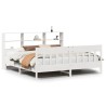 Cadre de lit sans matelas blanc 180x200 cm bois massif de pin 