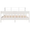 Cadre de lit sans matelas blanc 180x200 cm bois massif de pin 