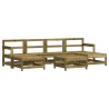 Salon de jardin 7 pcs bois de pin imprégné 