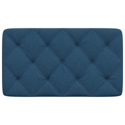 Coussin de tête de lit bleu 80 cm tissu 