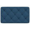 Coussin de tête de lit bleu 80 cm tissu 