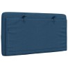 Coussin de tête de lit bleu 80 cm tissu 