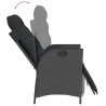 Ensemble à manger de jardin avec coussins 3 pcs Noir 