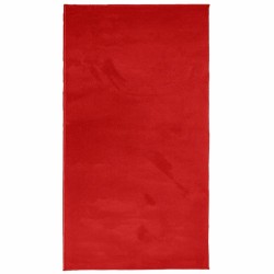 Tapis OVIEDO à poils courts rouge 60x110 cm 