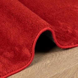 Tapis OVIEDO à poils courts rouge 60x110 cm 