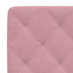 Lit avec matelas rose 80x200 cm velours 