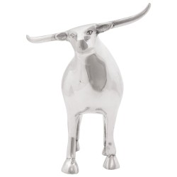 Sculpture de taureauArgent 20x17x23 cm Aluminium 