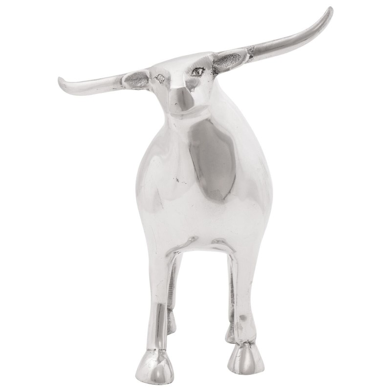 Sculpture de taureauArgent 20x17x23 cm Aluminium 