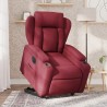 Fauteuil inclinable électrique rouge bordeaux tissu 