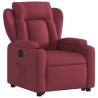 Fauteuil inclinable électrique rouge bordeaux tissu 